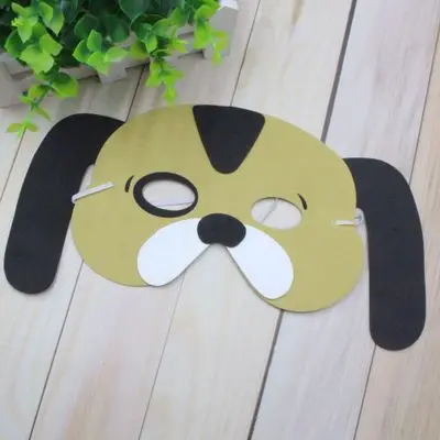 dog 1 шт. маска для дня рождения принадлежности EVA пены животных маски мультфильм дети праздничное платье костюм зоопарк маска джунгли вечерние украшения - Цвет: dog