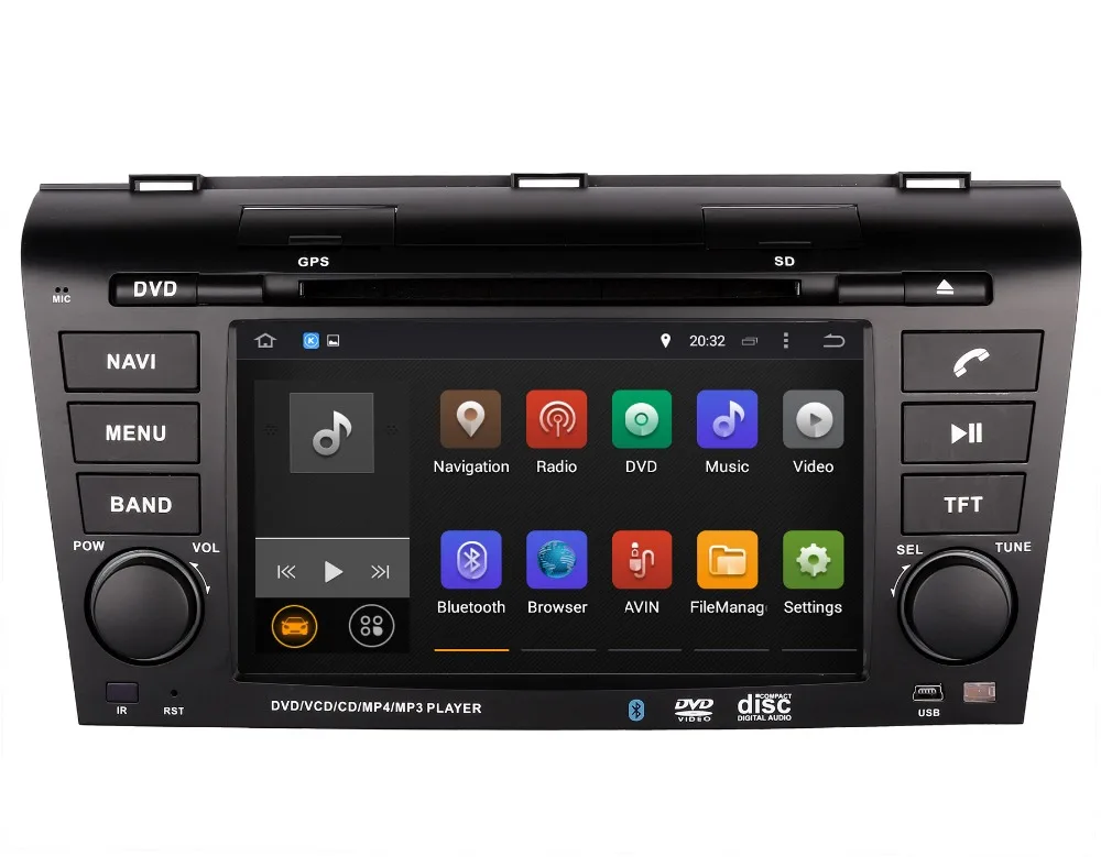 7 &quotAndroid 1 автомобильный dvd-плеер для Mazda 3 Mazda3 2004-2009 с GPS навигацией Радио BT SD USB AUX MP3