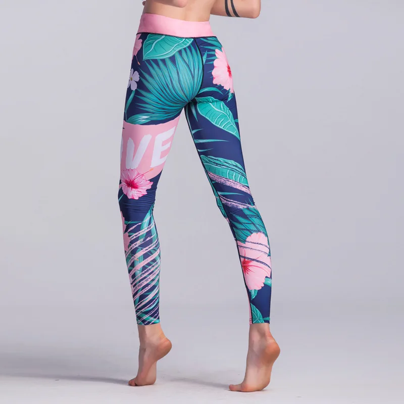 Женские лоскутные леггинсы с цветочным принтом одежда для фитнеса в стиле
