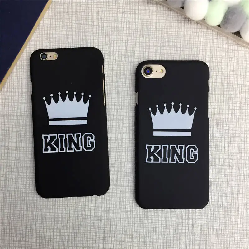 JIBAN письмо КОРОЛЬ queen пары чехол для телефона iphone 9 Apple плюс крышка мультфильм