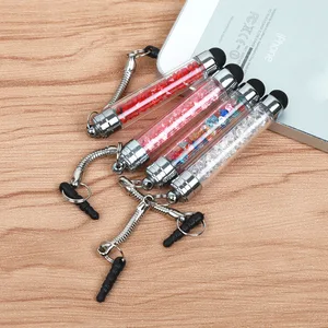 Стилус FFFAS для планшетов, мини со стразами, 3,5 мм, с пылезащитной заглушкой, для сенсорного экрана Мобильный телефон дюйма, для Apple IPhone, IPad, ПК, декор для ноутбука