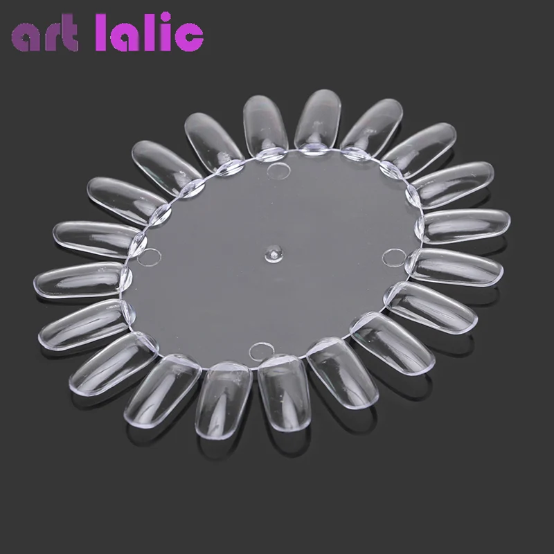 Clear Artlalic 10 шт. Дисплей колеса для полировки цвет диаграмма практика накладные ногти Советы натуральные накладные ногтей советы палочки лак дисплей - Цвет: Clear