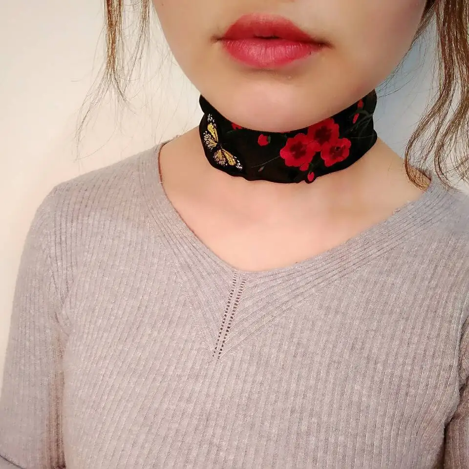 Мода цветок Форма Классический для женщин Jewelry черные Чокеры цепочки и ожерелья s