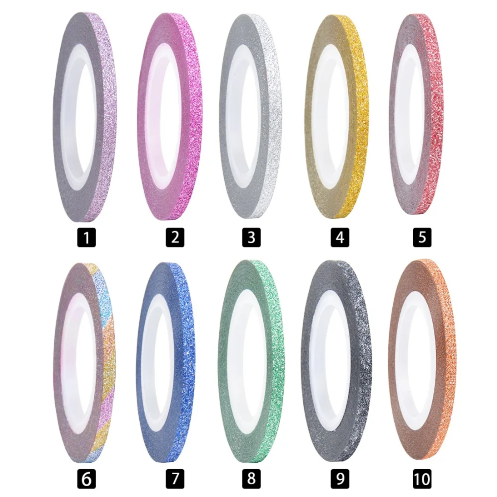 Biutee 1 рулон смешанные цвета скраб металл золото серебро мм 2 3 полоски для ногтей