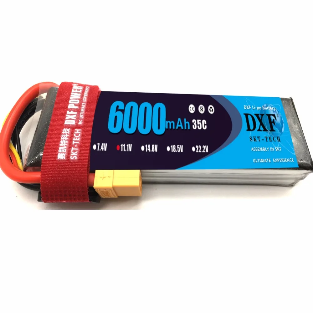 

Аккумулятор DXF 3s 11,1 V lipo 6000mah 35C Max 60C Lipo для радиоуправляемого вертолета, грузовика, автомобиля, квадрокоптера