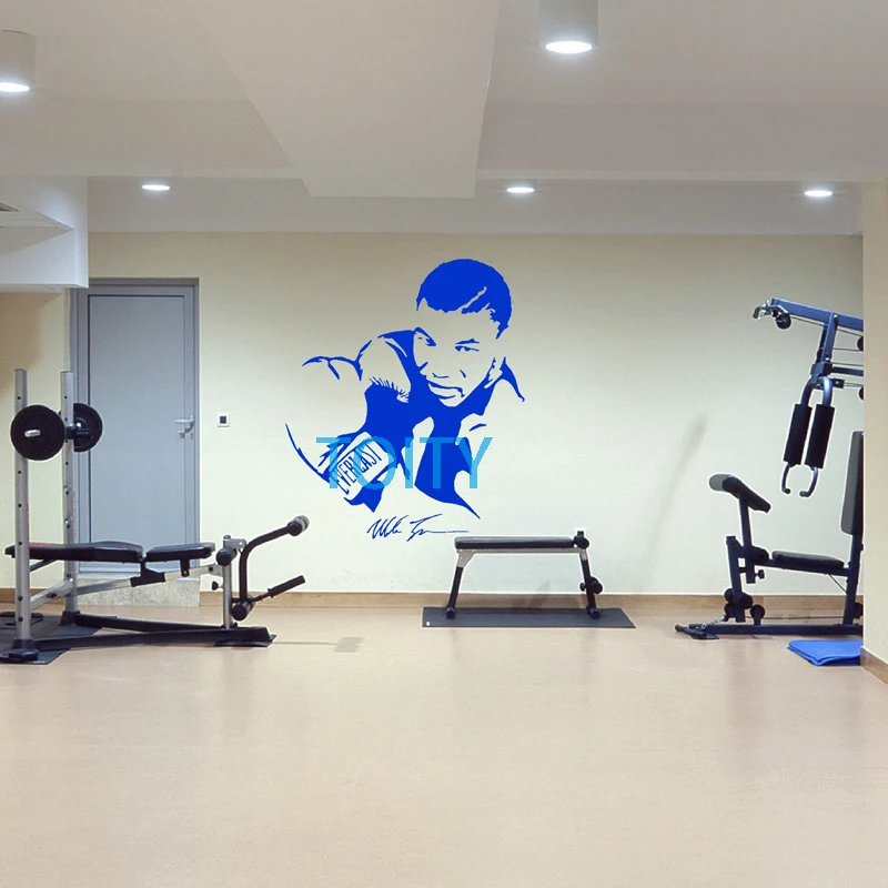 Железный MIKE TYSON боксер виниловая настенная художественная Наклейка для комнаты