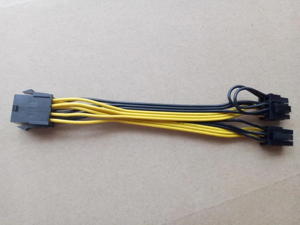 10x CPU 8Pin to Graphics Video Card Double PCI-E PCIe ( 6Pin + 2Pin ) Power Supply Splitter Cable Cord 15cm | Электроника