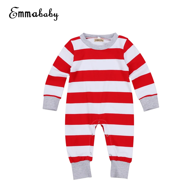 Одинаковая одежда для семьи Рождественская сна в полоску маленьких девочек и