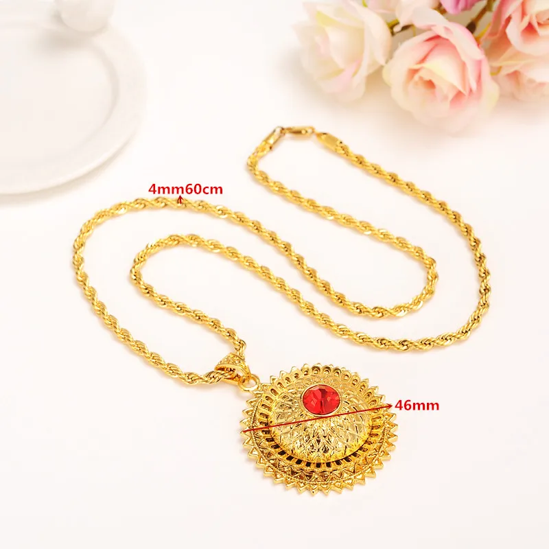 Большое Африканское Золотое Ожерелье Стразы с кристаллами кулон фианитом