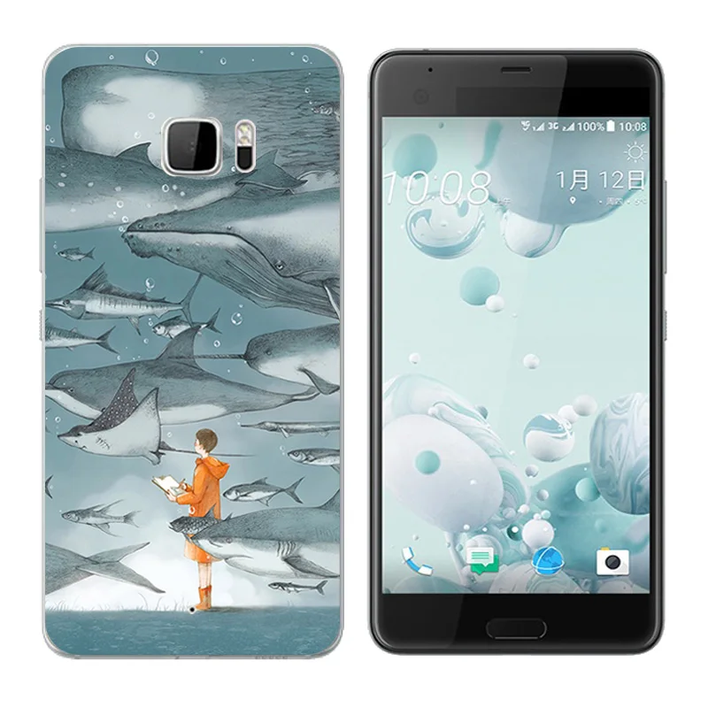 Мягкий ТПУ чехол для HTC U Ultra Case 5 7 &quotс принтом млекопитающих силиконовый телефона