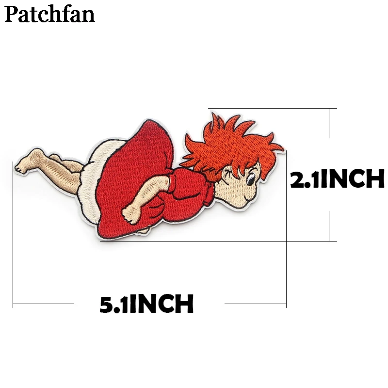 Patchfan Мультфильм Дети DIY вышитые патчи железные на одежде рюкзак шлем для