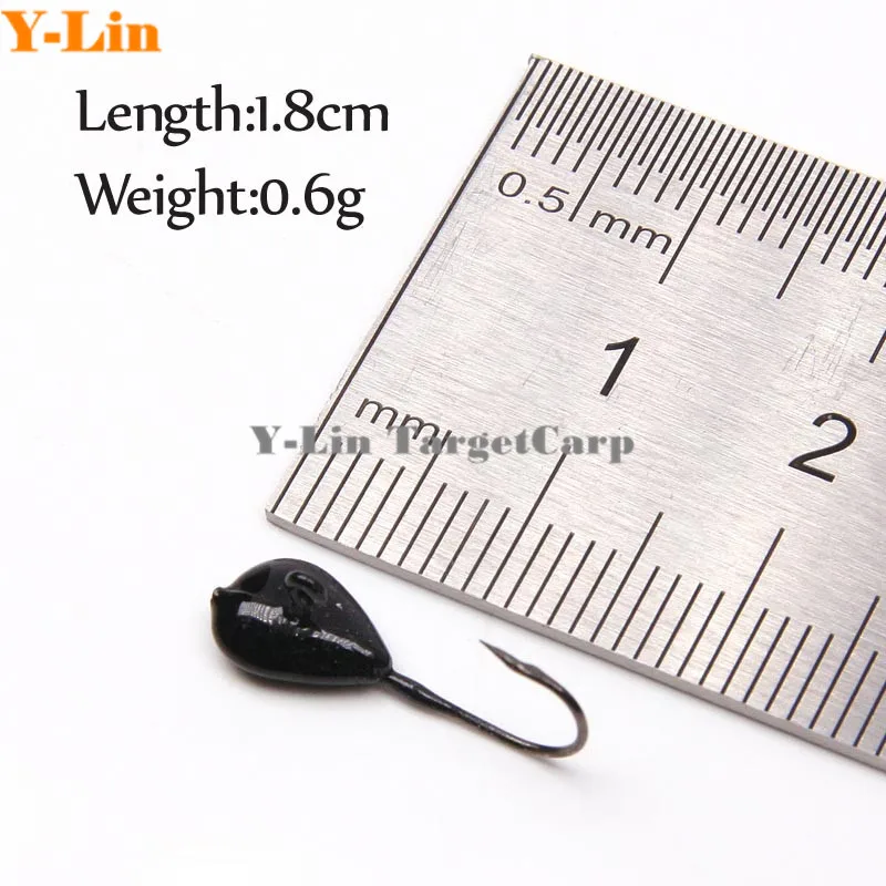 6pcs 0.5g fishing Bait Texas Rig Fishing Hooks Spinner Spoon 3D eyes Fish Lifelike Jig Lead Swinbait Head Small Soft Lure | Спорт и