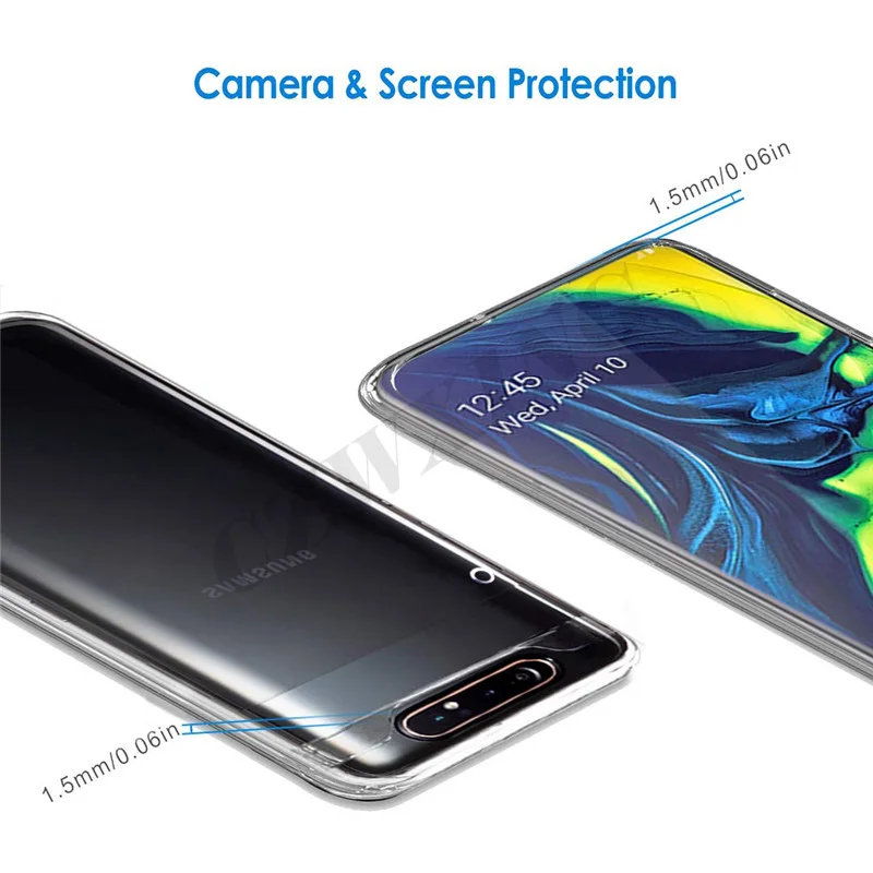 Чехол для Samsung Galaxy A80 чехол мягкая силиконовая накладка на заднюю панель телефона