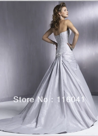 Ball Gown Wedding Dress Girls Dresses Long Sleeved Cute Hire A-Line Floor-Length Chapel Train Beading Sweetheart O 2015 In Stock | Свадьбы и