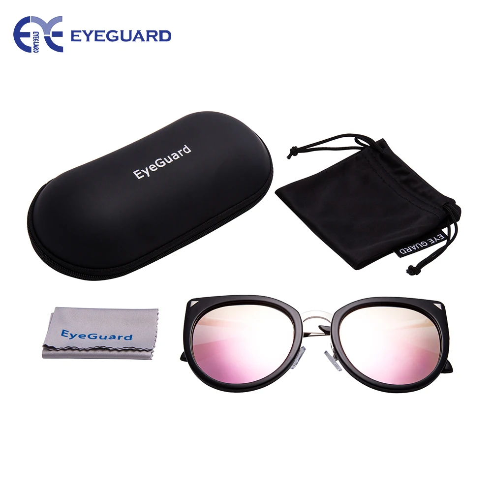 EYEGUARD поляризационные негабаритные солнцезащитные очки кошачий глаз для Для