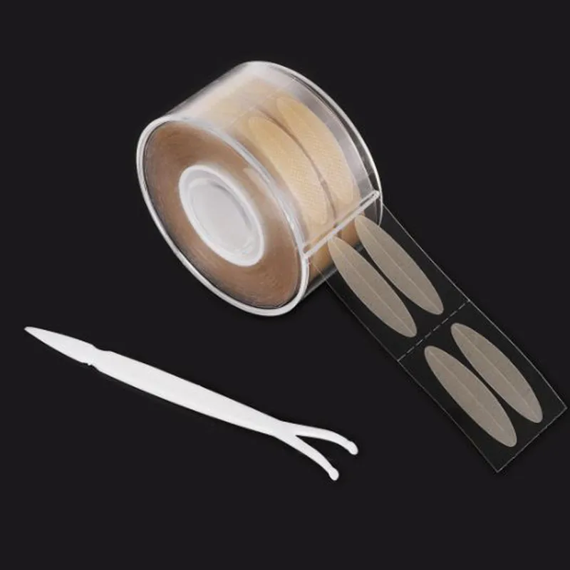 Brown L 600 шт., украшение для макияжа в прозрачную бежевую полоску, большое украшение для глаз, невидимый крепкий клей, двойной стикер для век, косметический инструмент для глаз - Цвет: Brown L