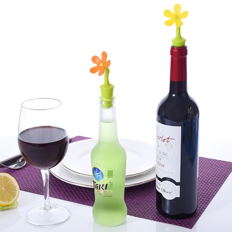 Оригинальный дизайн новинка Силиконовая пробка для напитков в виде цветов