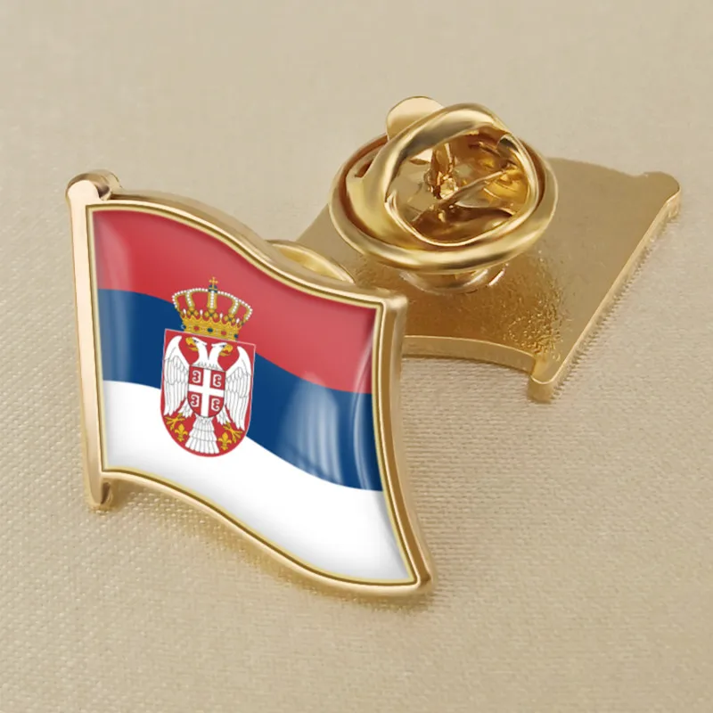 Нагрудные булавки с одним флагом