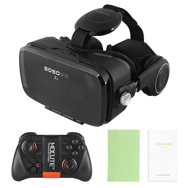 black-050 Горячая очки виртуальной реальности BOBOVR Z4 VR BOX Google Картон gafas realidad 3D Виртуальная Реальность Для 4.7-6.2 дюймов Смартфон+ Многофункциональный Bluetooth геймпад - Цвет: black-050