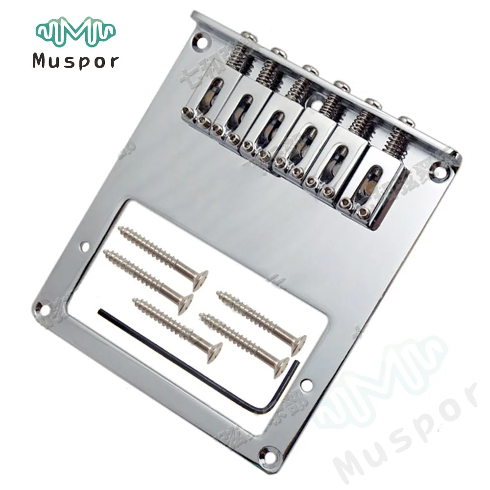 Humbucker мост 6 косоурные для Fender Telecaster Tele TL Электрогитары - Цвет: Серебристый