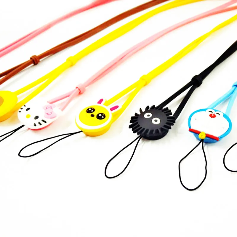 For Iphone Cute Cartoon Card Cover ID Bag Lanyard Rope Mobile Phone Straps for Samsung S10 Silicone Girl Strap | Мобильные телефоны