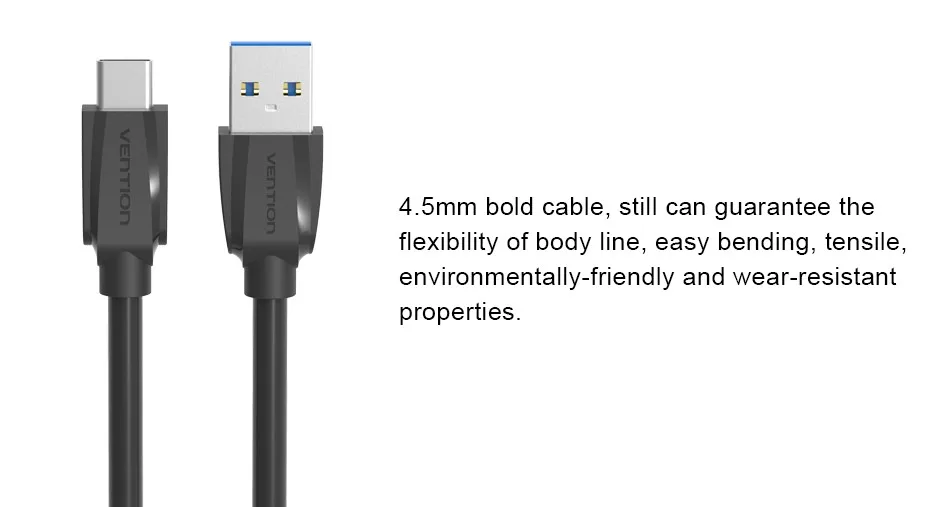 Vention USB 3,0 usb type-C 3,1 кабель для передачи данных USB C кабель для быстрой зарядки для Xiaomi OnePlus 2 Nexus 6P 5X ZUK Z1 Z2 Mabook