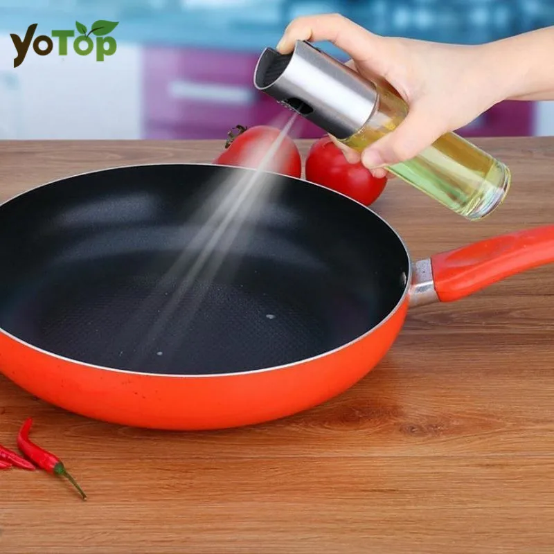 YOTOP 100 мл нержавеющая сталь стекло оливковый насос спрей бутылка масляный соус