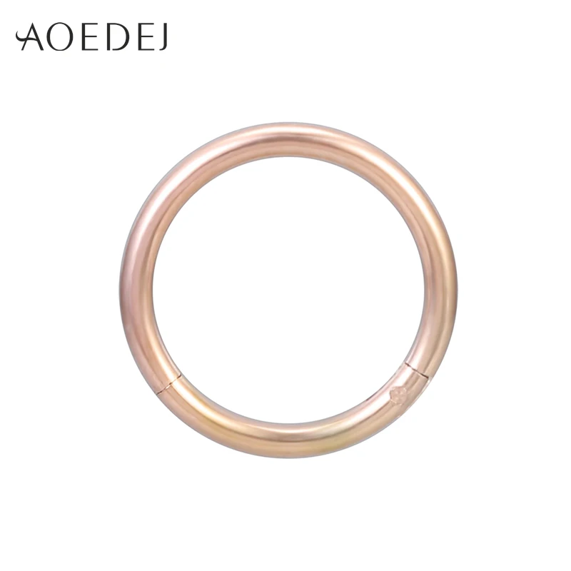 AOEDEJ 1 шт. сегмент из нержавеющей стали кольцо для носа 16 г соска кликер шпилька для уха Спираль пирсинг губ унисекс ювелирные изделия для тела - Окраска металла: Rose Gold