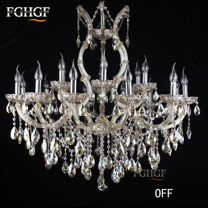 Luxury Maria Theresa Cognac Crystal Chandelier Light LED Lustre for Living Room Foyer Restaurant Indoor Decor | Освещение