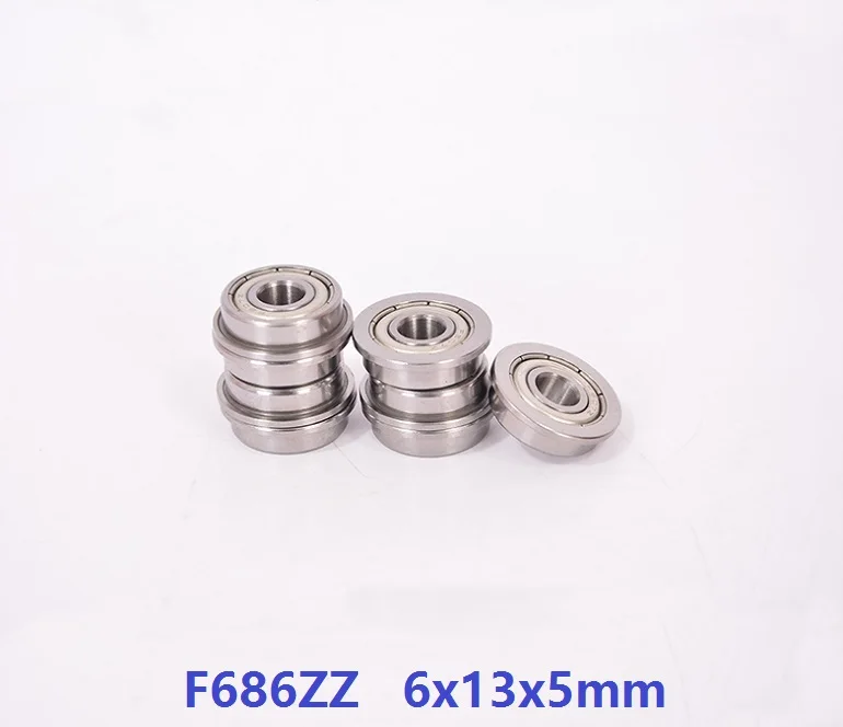 50pcs/100pcs/500pcs F686ZZ F686 ZZ Z 6x13x5 mm flange Deep Groove Ball Bearing Miniature 6*13*5mm Flanged F 686ZZ | Обустройство дома