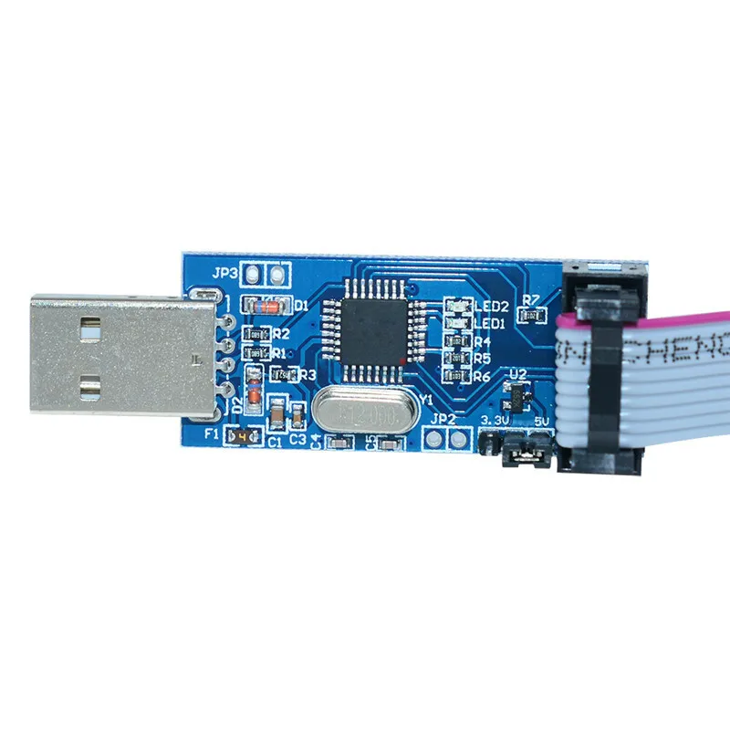 1 комплект 10Pin до 6 Pin адаптер доска + USBASP USBISP AVR программист USB ATMEGA8 ATMEGA128 ATtiny/CAN/PWM
