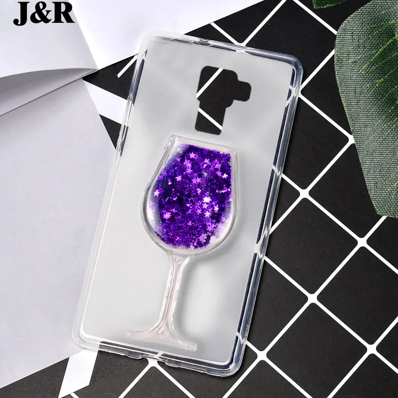 Case For Huawei Honor 7 3D Liquid Star Cover Honor7 Quicksand Dynamic Glitter Cute Red Wine Glass Cup Transparent Clear Soft TPU |