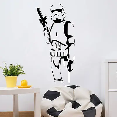 Stormtrooper Wall Art Sticker Film Star Wars Decal Storm Trooper Vinyl Mural DIY | Дом и сад