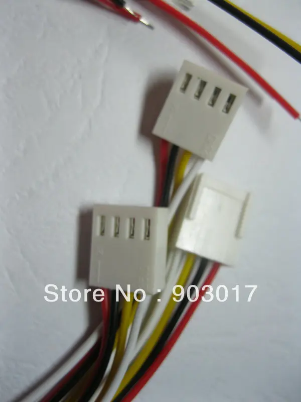 60 шт. в партии 2510 шаг 2 54 мм 4 контактный Гнездовой разъем с 26AWG 300 проводным кабелем