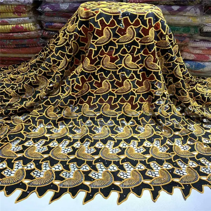 Velvet Embroidery Guipure Cord Lace Fabric High Quality Onion Color African Fabrics Latest Nigerian | Дом и сад