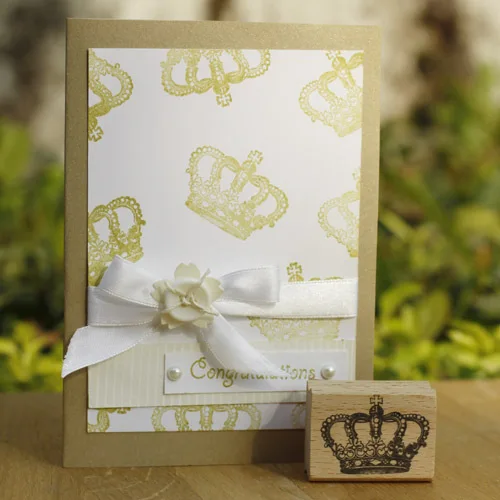 Высокое качество короны с дизайном 4*3 см сделай сам открытка или Закладка штамп