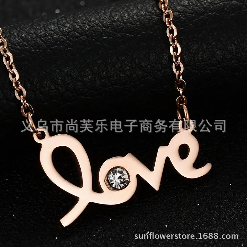 Eleplle сладкий Любовь циркониевый кулон инкрустированный ключицы свитер цепи