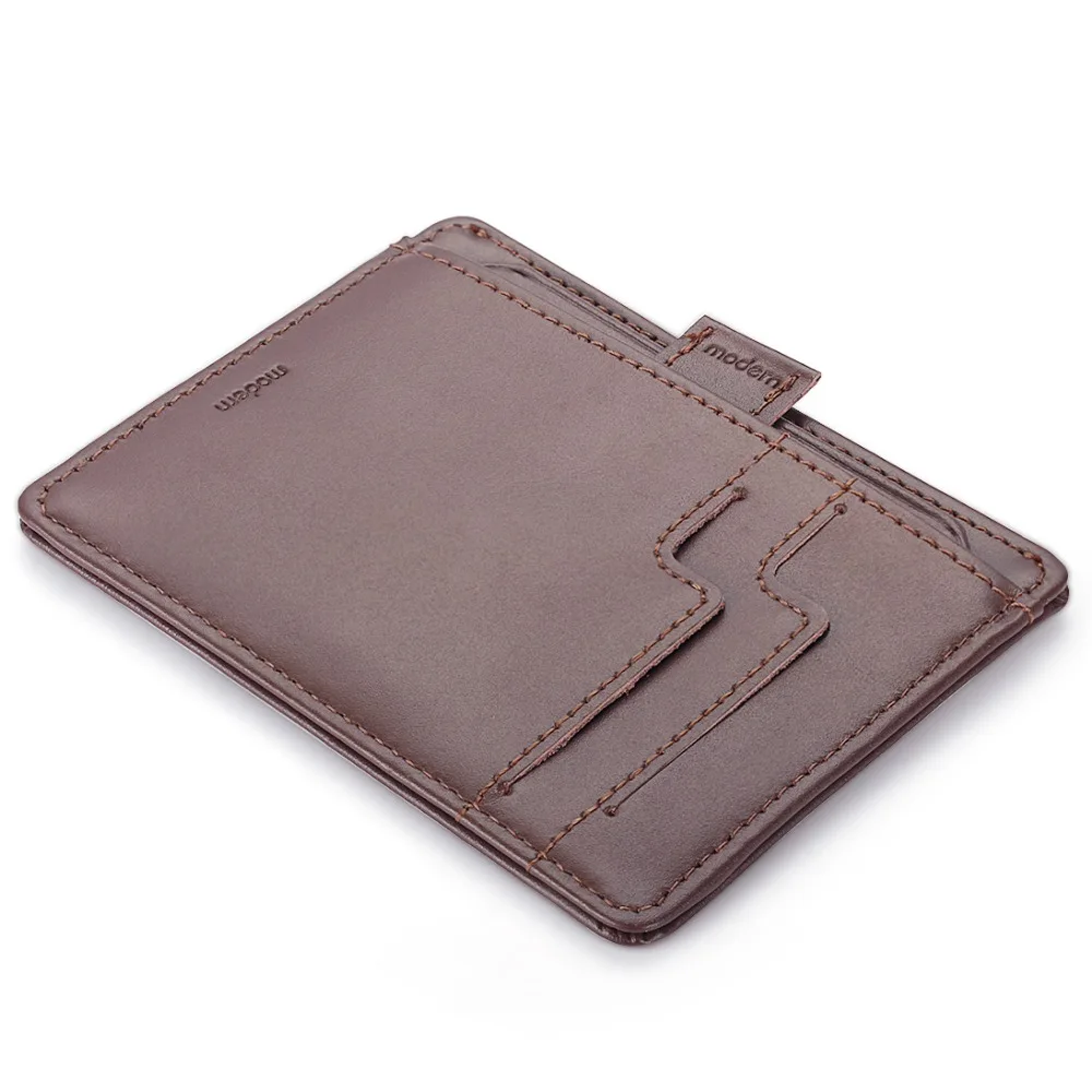 Современный роскошный брендовый супер тонкий мужской кошелек из 100% натуральной