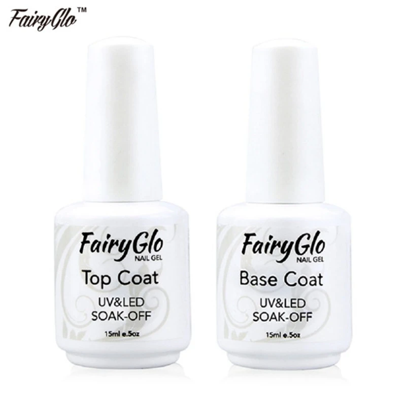 FairyGlo 2 шт./лот 15 мл УФ светодиодный гель для ногтей мульти-использование верхнее покрытие для гель-лака Гель-лак праймер замочить от Semmi Перманентный Гель-лак чернила