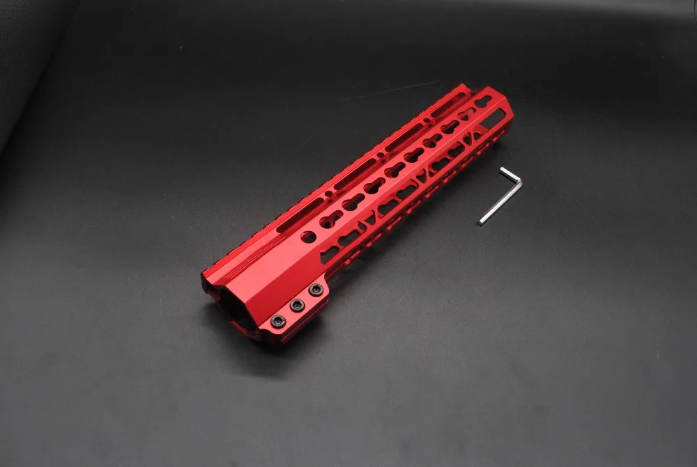 TriRock черный/загар/красный 10 дюймов Тонкий Keymod Handguard Free плавающая система