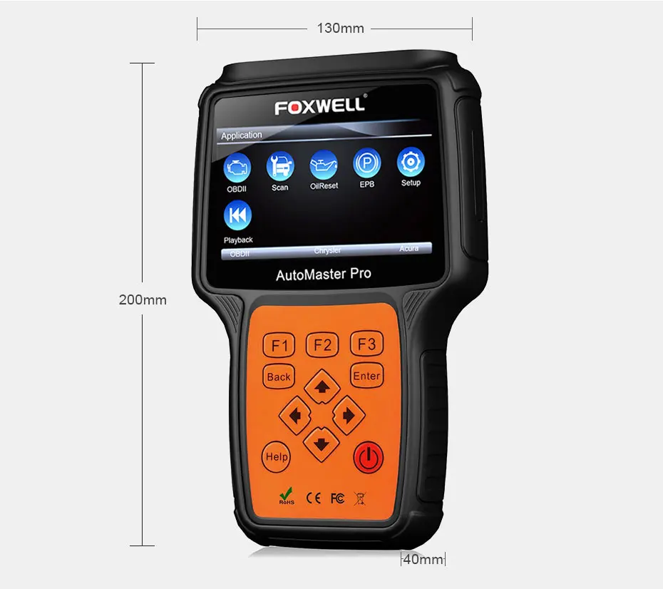 Foxwell NT614 OBD OBD2 автомобильный сканер Код считывающий ABS подушка безопасности SRS при