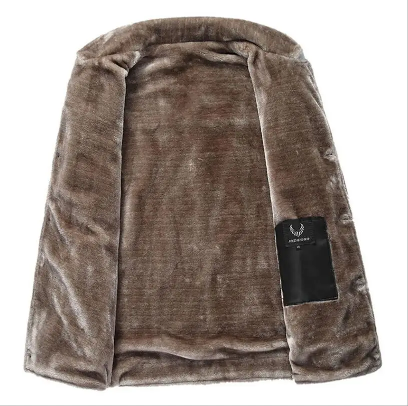 Мужская зимняя теплая куртка с шерстяной подкладкой верхняя одежда утепленные