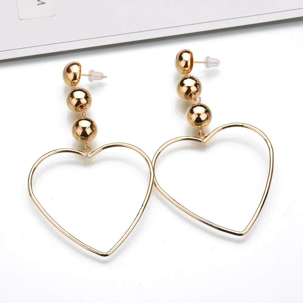 2017 Greit новые модные украшения в форме сердца безделушки висячие серьги стиле хип