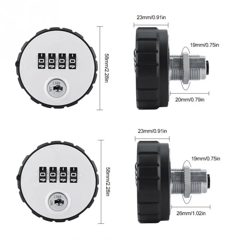 Замок ящика для 20/25 мм толщиной из цинкового сплава кодовый замок с паролем