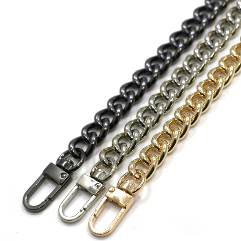 Высококачественные Алюминиевые цепочки золотого серебряного черного цвета 10 мм
