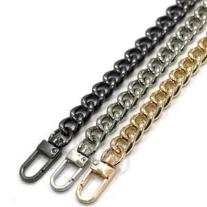 Высококачественные Алюминиевые цепочки золотого, серебряного, черного цвета, 10 мм, сменные легкие сумки на плечо