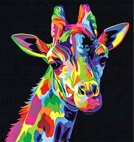 Full Square Animal Giraffe Picture DIY 5D Diamond Painting Embroidery Cross Stitch Mosaic Gift Home Decor | Дом и сад