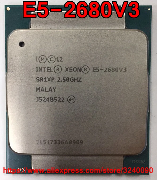 Процессор Intel XEON E5 2680 V3 SR1XP 2 5 ГГц 12 ядер 30 Мб Φ ЦПУ 2680v3 бесплатная