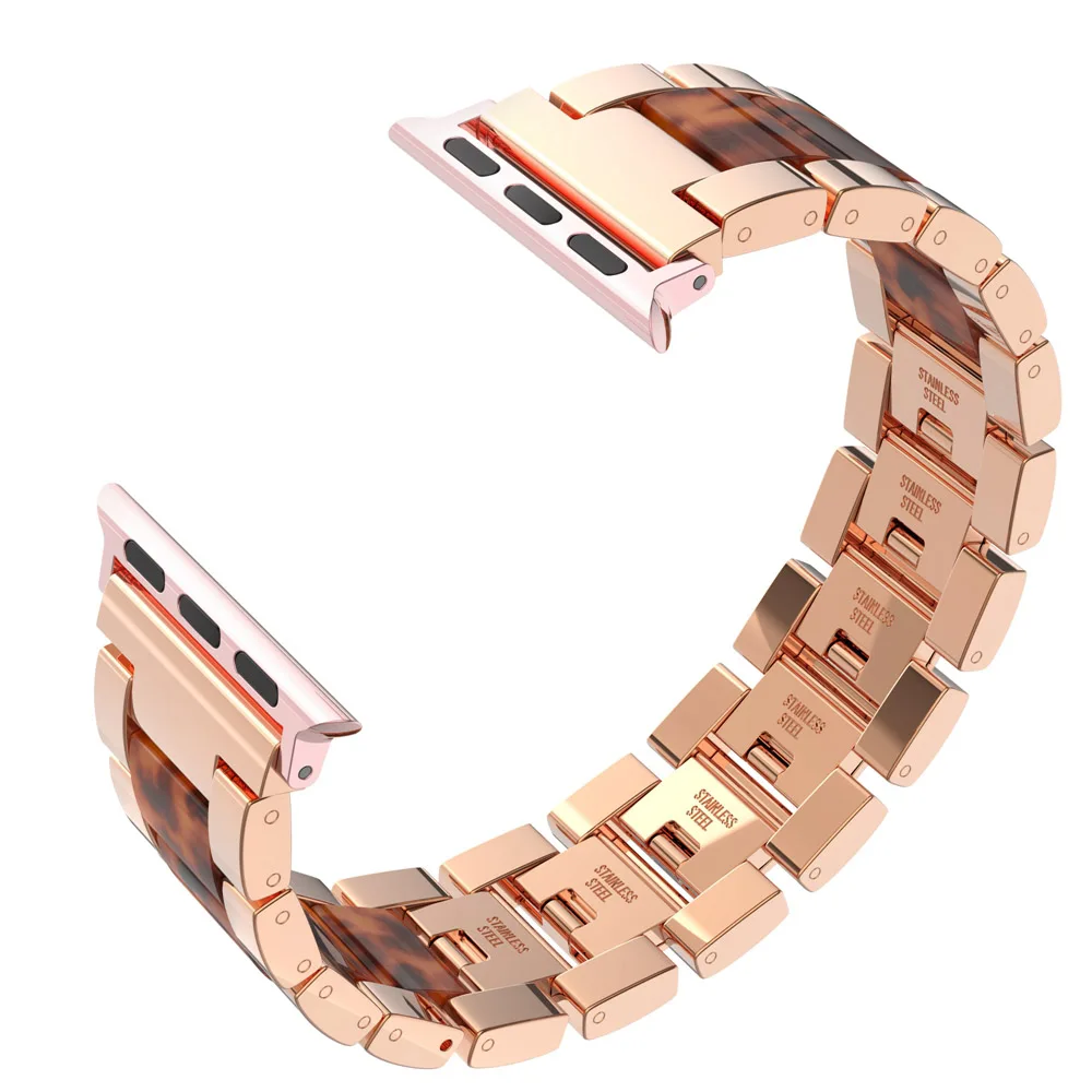 RGoldTor Wearlizer наручных часов iWatch, легкий Алюминий ремешок браслет классический браслет металлическая застежка ремешок для наручных часов для Apple Watch Series 5 4 3 2 1 - Цвет ремешка: RGoldTor