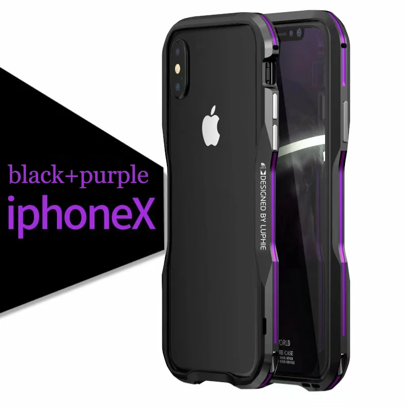 Luphie Bicolor Aluminum metal phone Bumper Case for iphoneX Frame iphone X 5.8inch Cover cases | Мобильные телефоны и